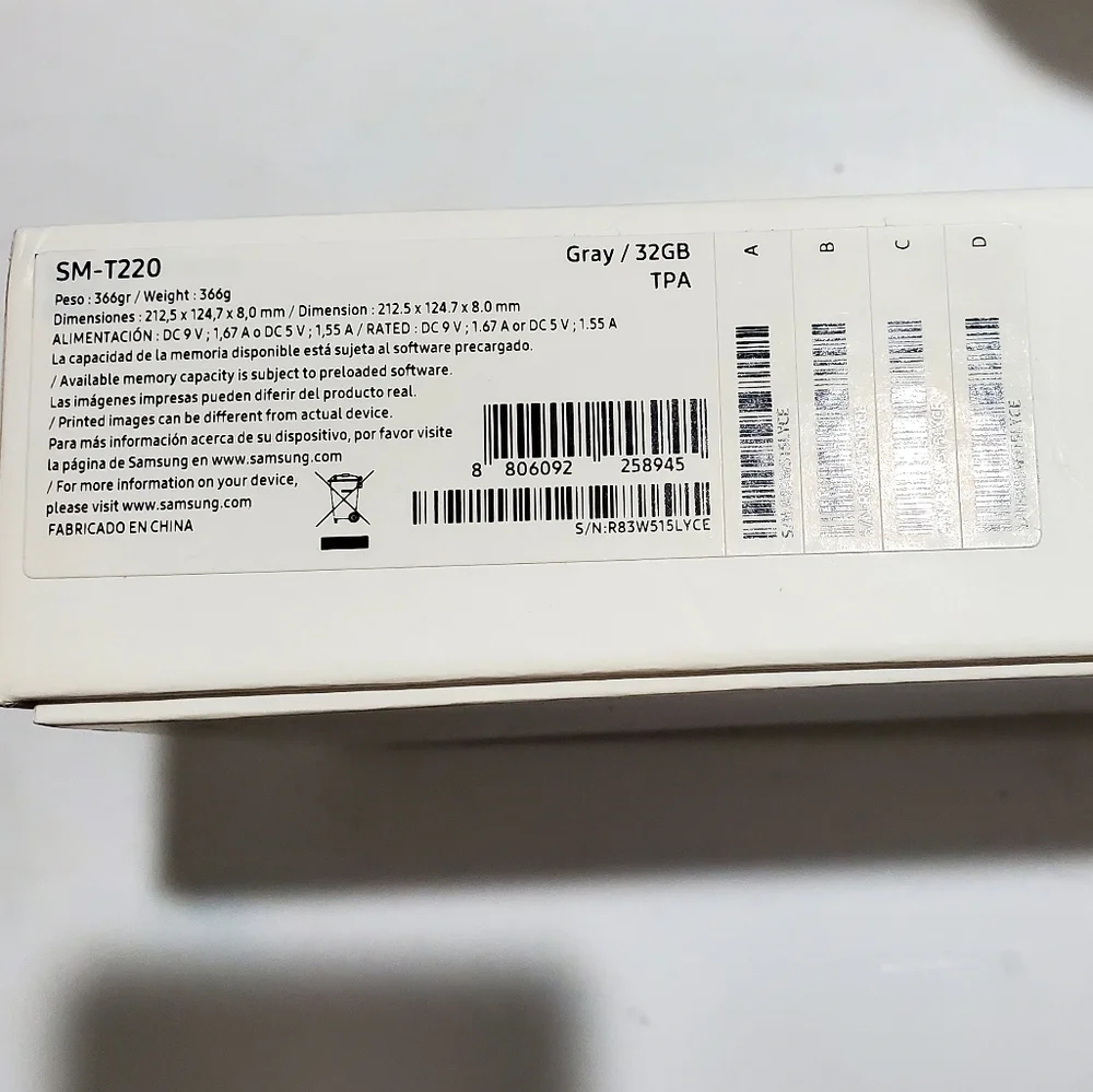 NEW Samsung Galaxy Tablet A7 Lite